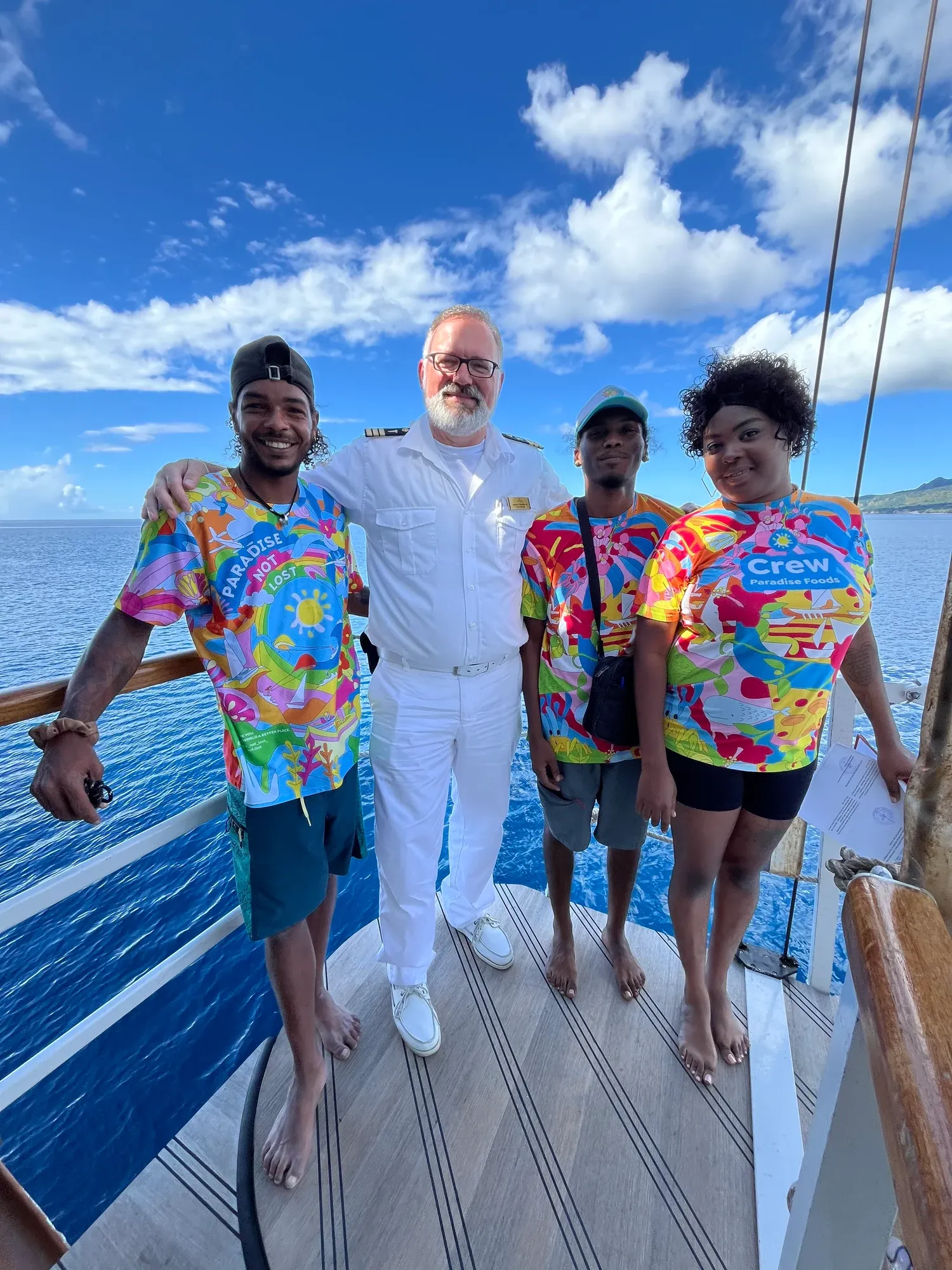 Paradise Foods team with crew